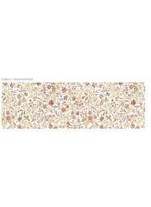 Nappe provençale Maussane, fond écru, rect-ovale 160x250 cm, 100% coton  enduit anti-taches